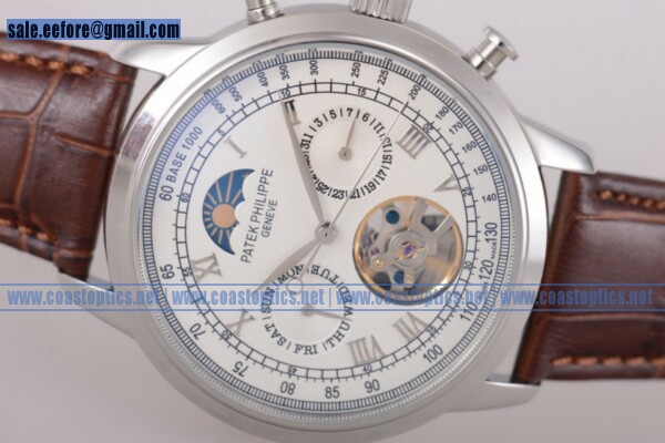 Replica Patek Philippe Grand Complication Calendar Moon Phases Watch Steel 525288WS - Click Image to Close